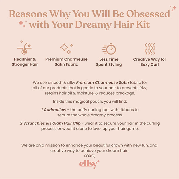 Dreamy Hair Kit in Mint to Be (Heatless Satin Hair Curls) - Gambar 3
